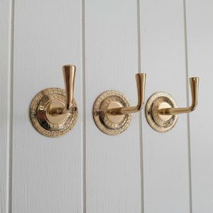 Handcrafted brass <b>wall</b> hooks <b>for</b> artisan interiors highlighting skilled workmanship and durable material - Product Image 3