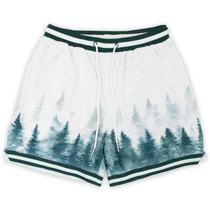 Custom Double <b>Layer</b> Breathable Summer Men's Casual Mesh Sports Shorts Pockets 100% Polyester Quick Dry Lightweight High Quality - Product Image 1
