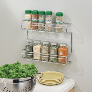 2025 vente chaude métal 2 niveaux montage mural étagère à épices organisateur cuisine étagère à épices organisateur pour comptoir à des prix abordables - Product Image 1