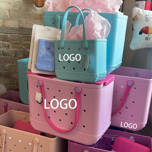 Sac fourre-tout personnalisé en EVA avec logo gravé, imperméable, en caoutchouc, grande capacité pour la plage estivale, vente en gros - Product Image 1