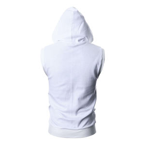 Workout Hooded Tank Tops Sports Bodybuilding Stringer Muscle Cut Off T Shirt Mens Sleeveless Gym Hoodies - Product Image 3