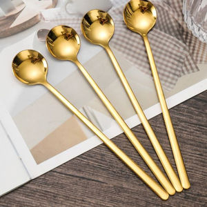 Cuillère à côtes dorées Nouveau design Cuillère à barres pour bières Vins Cocktail Mélange Bar Outil Professionnel pour mélanger le vin - Product Image 1