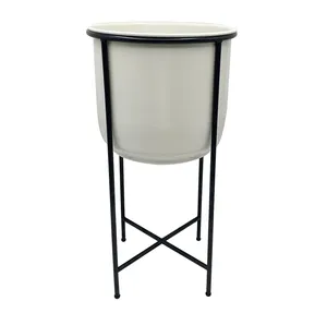 Venta caliente Soporte de planta de metal chapado en cobre Decoración de balcón para el hogar de primera calidad Uso del piso Última llegada Buscar decoración de balcón - Product Image 4