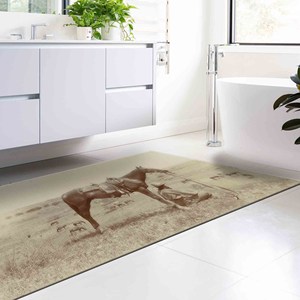 Tapis imprimé Texas Cowboy - Cadeaux personnalisés, design animal mignon, tapis moelleux à poils longs - Product Image 3