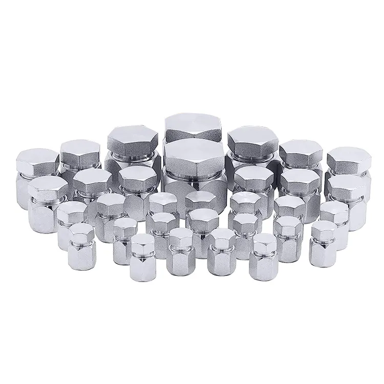 Factory Wholesale Hydraulic 37 Degree JIC Cap and Plug Adapter Fitting With Dash Sizes -04 -06 -08 -10 -12 -16