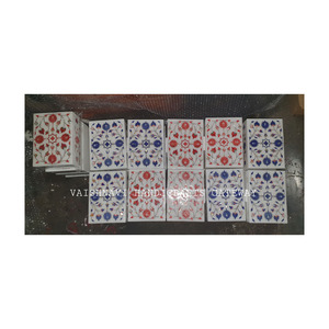 Joyeros de mármol indio de lujo Forma rectangular Totalmente incrustada con diseño único de flor de piedra natural - Product Image 1