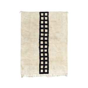 โมร็อกโก Beni Ourain พรมขนสัตว์สีฟ้าภูเขาทอมือพื้นที่ตกแต่งสไตล์วินเทจ Berber โมร็อกโกพรม - Product Image 2