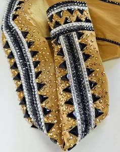 Chemises Western faites à la main Cowgirl Western Show Vestes Stretch Taffetas Tissu Dissimuler Zipper Show Shirt pour vêtements équestres - Product Image 5