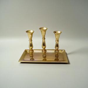 Portavelas de Navidad de Mesa 3 Lite Diseño duradero de metal y aluminio - Product Image 1