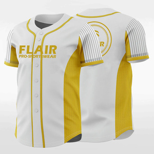 Maillots de softball et de baseball en polyester à col ras du cou respirants personnalisables de grande taille avec imprimé uni sublimé - Product Image 6