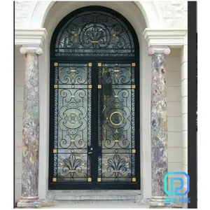 Puertas de hierro de lujo para casa moderna y clásica, puertas de entrada de Vietnam, puerta Interior de Metal, columpio, diseño de modelo 3D, hierro, acero