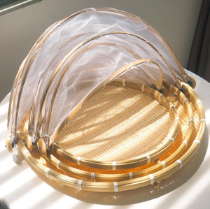 Wholesale Bamboo Winnowing Basket with <b>Net</b> Cover - Strong Handwoven Bamboo Tray for Agricultural Use - Product Image 5