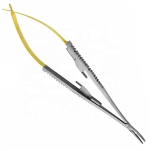 Juego de fórceps portagujas de acero inoxidable y metal de titanio Manual Castroviejo - Product Image 6