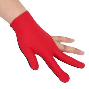 Precio bajo transpirable Guantes de billar de 3 dedos Superventas Bajo MOQ Guantes de billar transpirables Color sólido - Product Image 5