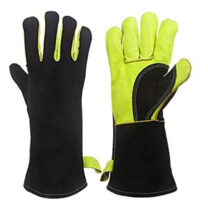 Guantes de soldadura JNM SAFETY reforzados de cuero de grano de Búfalo con certificación CE reflectantes de alta visibilidad ANSI Clase 1 EN ISO 20471 - Product Image 1