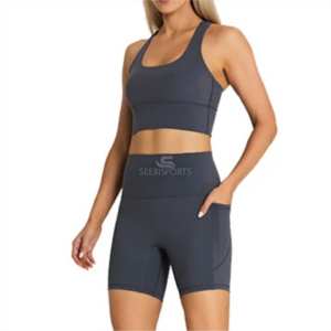 Gym set for women anti bacterial and quick dry activewear <b>sports</b> set for women with full customization with OEM service - Product Image 1