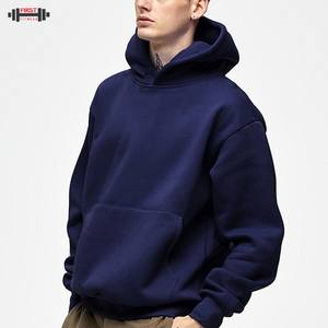 Best Quality French Terry Fleece Hoodie No <b>String</b> Custom 100% Cotton Regular Fit <b>Black</b> Winter Anti-Pilling Windproof 300gsm - Product Image 3