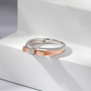 Bague nœud papillon réglable en argent sterling plaqué or 18 carats Jeulia Vintage - Product Image 6