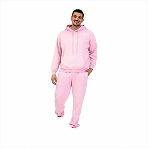 Ensemble de pantalons et sweat à capuche empilés pour hommes 100% coton jogging deux pièces en polaire lourde pour l'hiver - Product Image 5