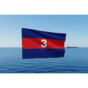 Nautical Signaling Numeric <b>Flag</b> 3 60x50cm - Product Image 3