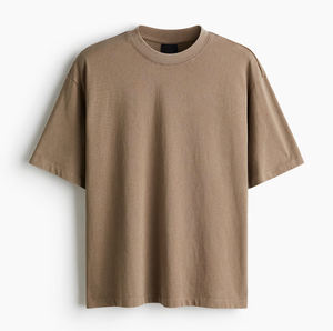 เสื้อยืดโอเวอร์ไซส์ทรงครอปของผู้ชายทรงโอเวอร์ไซส์แบบพรีเมี่ยมออกแบบโลโก้ตามสั่งปักสไตล์สตรีทแวร์ผ้าฝ้ายรุ่นเฮฟวี่เวท - Product Image 5