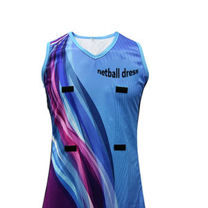 ชุดนักกีฬาเน็ตบอลหญิงคุณภาพดีที่สุด ผลิตในปากีสถาน พร้อมโลโก้ด้านหน้า แห้งเร็ว ระบายอากาศได้ดี สีและขนาดปรับแต่งได้ - Product Image 4