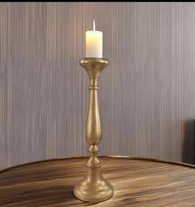 Porte-bougie en métal rond en aluminium, aspect glamour et luxueux, qualité supérieure, fait à la main - Product Image 3