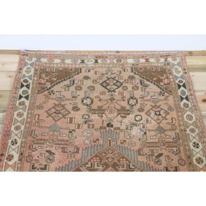 Tapis turc vintage, tapis de 3,3 x 5,6 pieds, tapis en laine géométrique bronze - Product Image 4