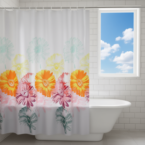 FRENESIA Multicolor TTE 1303 3433 Fabric <b>Shower</b> Curtain (120x200cm) for Gedy Stylish Custom Size <b>Shower</b> Curtains - Product Image 3