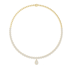 Collar de Diamantes de Corte Brillante de Lujo, Cultivado en Laboratorio, Certificado por IGI, Diseño Personalizado, Joyería Fina Chapada en Oro, Moderno para Mujer - Product Image 4