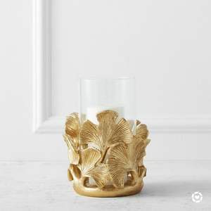 Lot de 3 bougeoirs fantaisie décoratifs nouveau design avec dessus de table finition dorée bougeoirs en forme de feuille et de fleur - Product Image 3