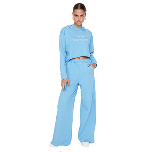 Haute qualité femmes hiver Gym Jogger pantalons de survêtement décontracté plat avant coupe régulière respirant - Product Image 5