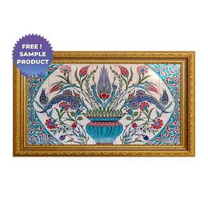Tile Art Themed Frame Looking Picture Model-2 Reusable Durable Polystyrene Material Holds The Surface With Static Electricity