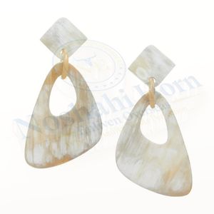 Expertly Crafted Polished Oxhorn <b>Earrings</b> for Women Lightweight Eco-Friendly Enhancing <b>Beautiful</b> Techniques Natural Crafts - Product Image 2