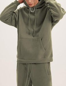 Conjuntos de Chándal con Logotipo Personalizado de Fábrica de Invierno, Conjuntos de Sudadera con Capucha y Pantalones de Felpa Francesa Casuales para Hombre - Product Image 4