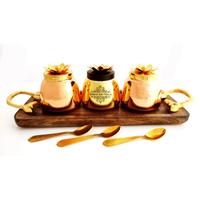 Ensembles de cadeaux de retour de mariage bocal à fruits secs dorés amandes noix de cajou bocaux avec couvercle avec plateau noir coffret cadeaux de festival