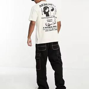 Meilleure vente T-shirt décontracté à manches courtes pour hommes 100% coton Conception à col rond respirant à séchage rapide 200 grammes Motif solide pour adultes - Product Image 5