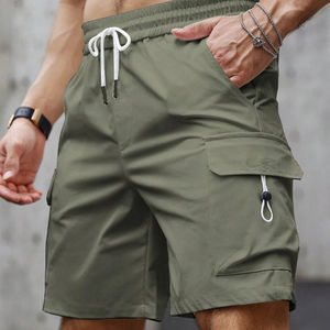 Venta al por mayor pantalones cortos de algodón de los hombres de moda de estilo casual con bolsillos OEM logotipo personalizado de alta calidad de tela de lana - Product Image 1