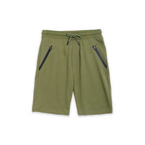 Pantalones Cortos Chino Terry de Diseño Personalizado con Cintura Elástica, Estilo Bermuda Jogger, Tejido de Punto con Técnicas de Estampado Oscuro, Color Oliva, Tallas S-XL - Product Image 3