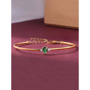 Brazalete de oro Esmeralda para mujer, talla 2,6, categoría fina - Product Image 1
