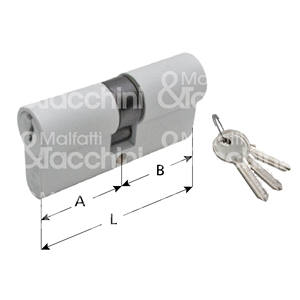 DOUBLE CYLINDRE UNIVERSEL Finition blanche - Product Image 1