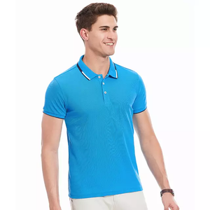 Polos para hombre de manga corta con botones en la parte delantera larga de algodón de verano transpirable liso cuello redondo gimnasio Polo cuello camisas en blanco personalizado - Product Image 4