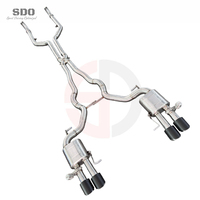 Échappement arrière en acier inoxydable poli miroir SDO pour BMW M5 M6 F06 F10 F12 F13 4.4TT V8 2011-2016 avec soupape à vide