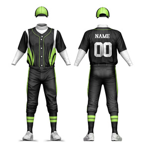Nouvel arrivage d'uniformes de baseball pour hommes dernier modèle ENSEMBLE d'uniformes de baseball à sublimation de couleur unie et de taille personnalisée à bas prix - Product Image 4