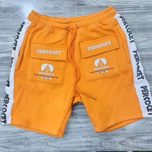 Shorts en coton respirant pour homme, imprimés sur mesure, motif uni, écologiques, multicolores, avec poches, style urbain, taille mi-haute, haute qualité - Product Image 1