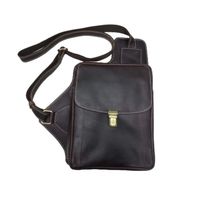 Tas Selempang Kulit Asli Vintage Tahan Air dengan Ritsleting, Dapat Disesuaikan, Unisex, untuk Perjalanan, Laptop, Tablet, dan Penyimpanan Foto