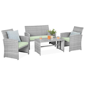 Luxury Outdoor Wicker Sectional Sofa Set for Patio <b>Garden</b> and Lounge <b>Furniture</b> - Product Image 1