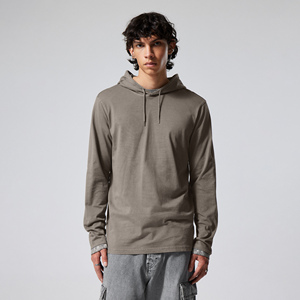 Sweat à capuche sans cordon en coton épais de haute qualité vierge personnalisé hommes streetwear oem logo sweat à capuche personnalisé - Product Image 1