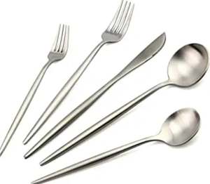 Nouveauté ensemble de couverts en métal de haute qualité de qualité supérieure couverts design pour les événements de mariage prix de gros sur couteau fourchettes cuillères - Product Image 5