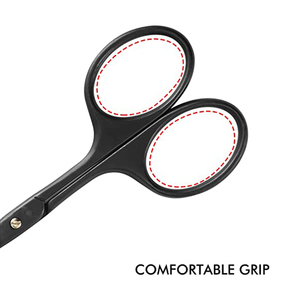 Vente chaude 3.75 \ "noir petit nez ciseaux à cheveux pointe arrondie oreille cheveux ciseaux avec lames de sécurité incurvées en acier inoxydable - Product Image 4